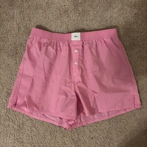 TNA The Daily Short poplin boxer short size small Morganite pink
